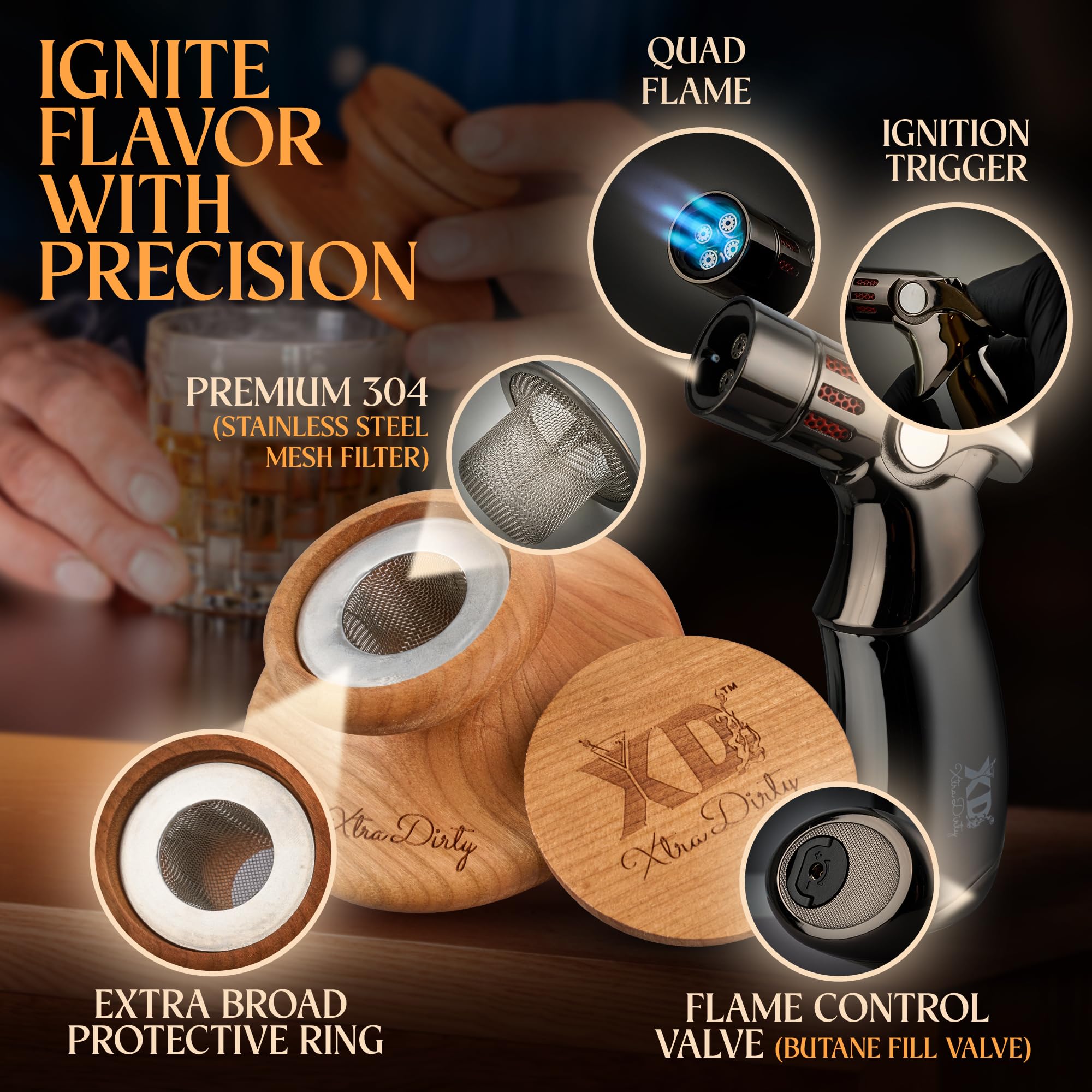 Amazon.com: Xtra Dirty Cocktail Smoker Kit - 8 Wood Chips - 4